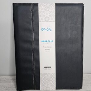 BLUE‎ SKY Professional Padfolio Portfolio Organizer w/ Notepad & Leather Cover